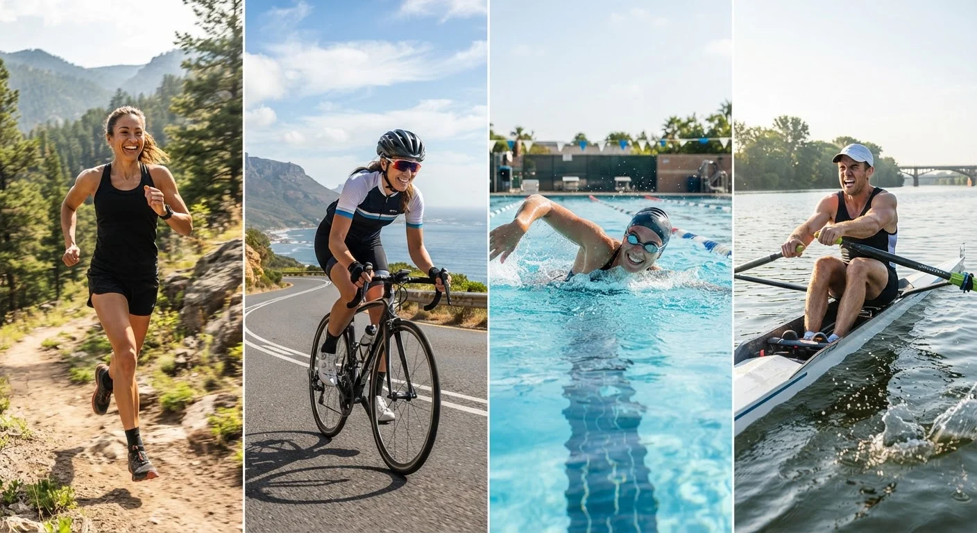 Cardio Formats Compared: Running, Cycling, Swimming, and Rowing