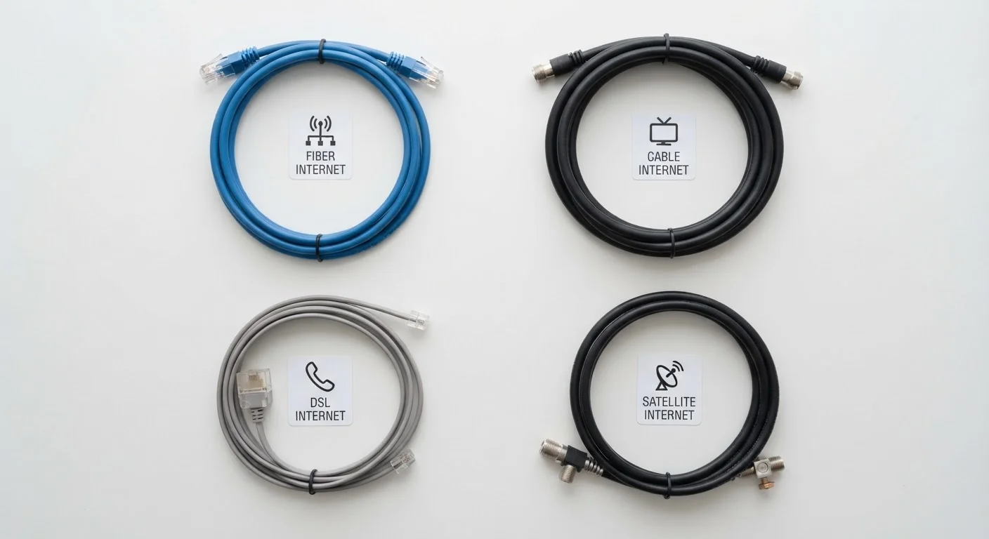 Fiber, Cable, DSL, and Satellite: What Actually Differs Between Broadband Types