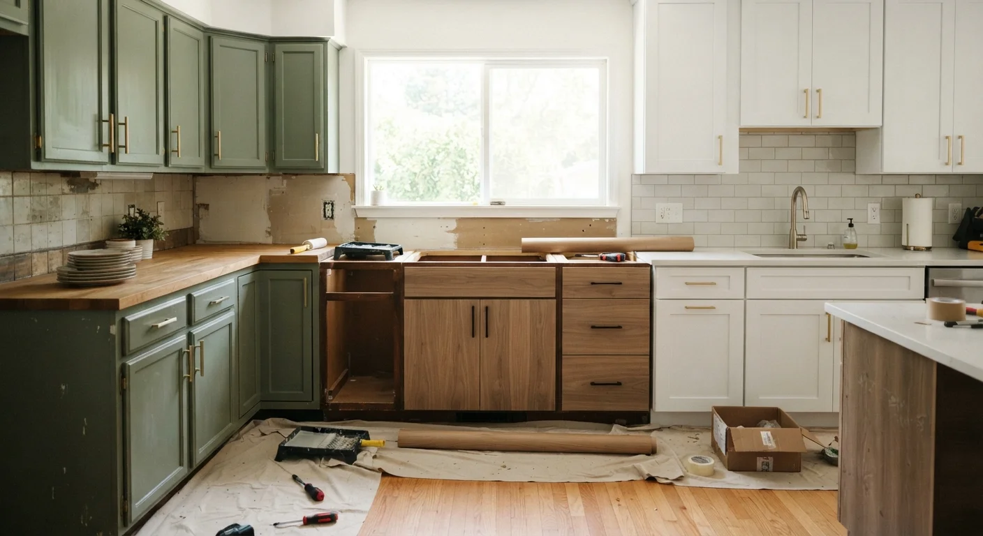 Kitchen Cabinet Refacing, Repainting, and Full Replacement Compared